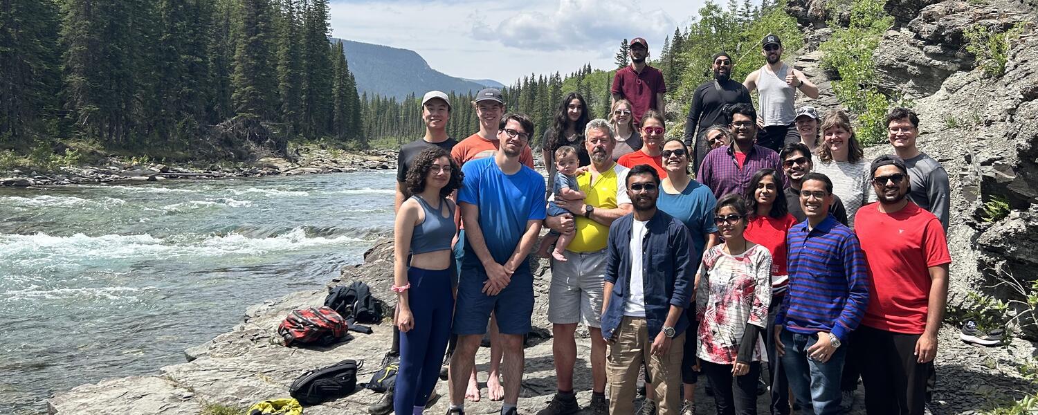 VIL and friends hiking the Elbow River, June 2023