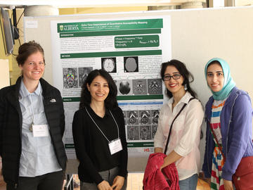 Susanne Schmid, Somaie Beladi, Fatemeh Rezapoor and friend at the Alberta Imaging Symposium, May 2017.