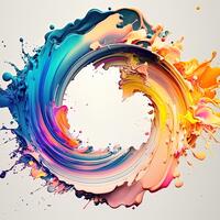 Paint splash in a circle